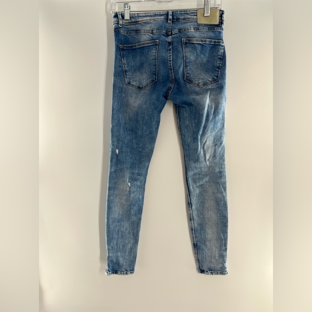 ZARA TRAFALUDO DENIM MAKER DESTROYED RIPPED ZIP HEM BOTTOM 06 - Picture 3 of 7